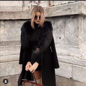 ZARA faux fur black coat NEW with tags!